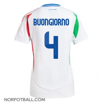 Billige Fotballdrakt Italia Alessandro Buongiorno #4 Replika Bortedrakt Dame EM 2024 Kortermet